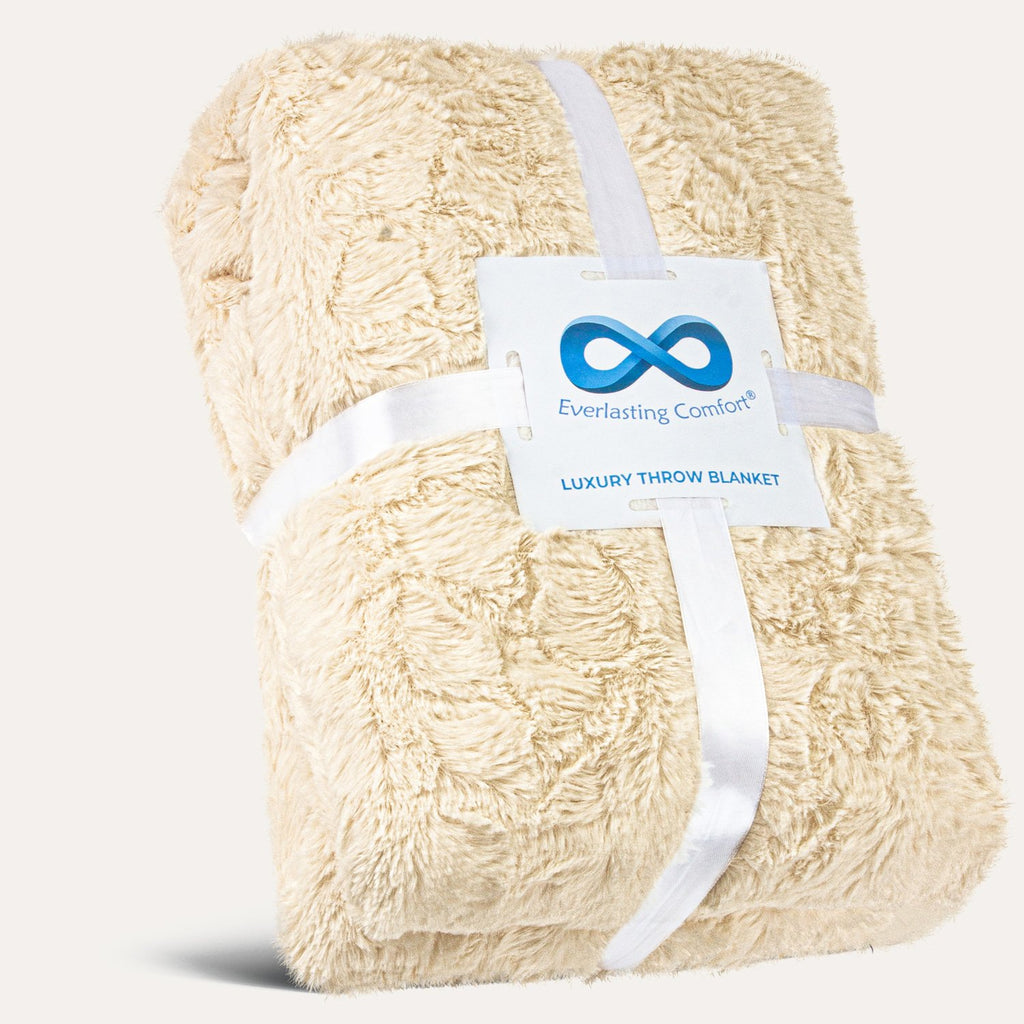 Ivory: Everlasting Comfort Luxury Faux Fur Throw Blanket