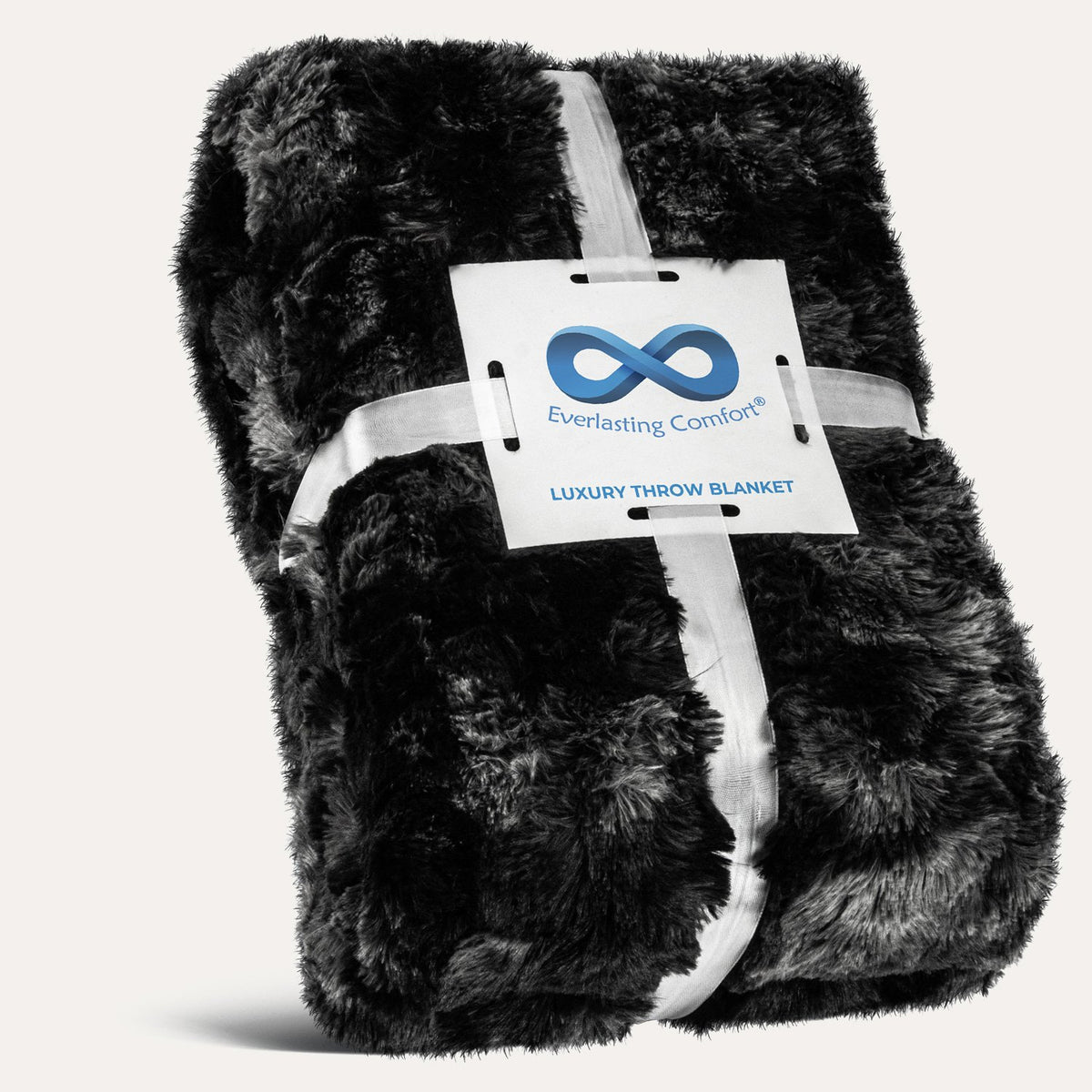 Black: Everlasting Comfort Luxury Faux Fur Throw Blanket Black / 50