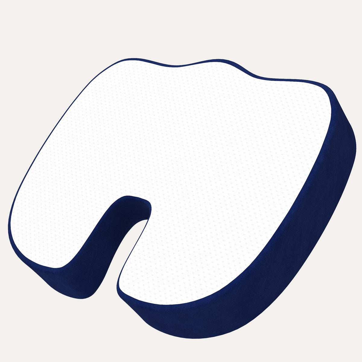 Navy blue: Everlasting Comfort Memory Foam Coccyx Seat Cushion for Office Chair