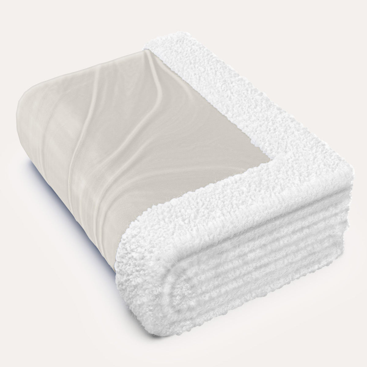 Everlasting Comfort Plush Sherpa Fleece Blanket Snow White