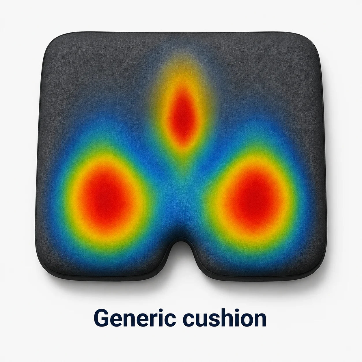 Pressure map for a competing cushion