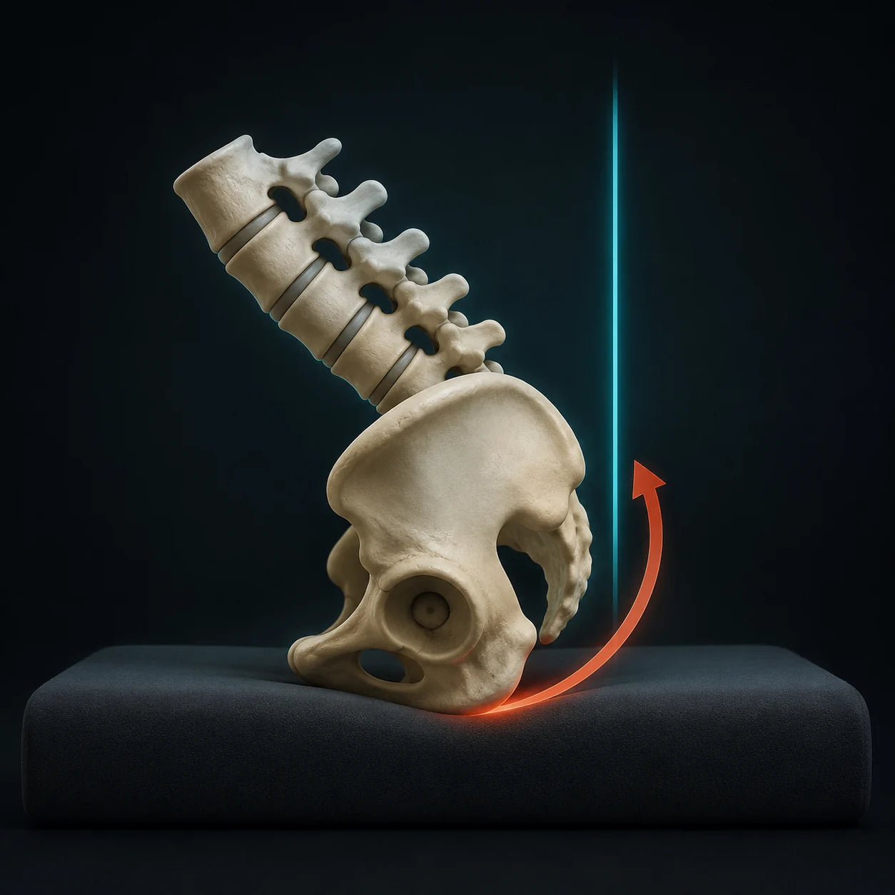 Pelvis and lower back pulled out of position