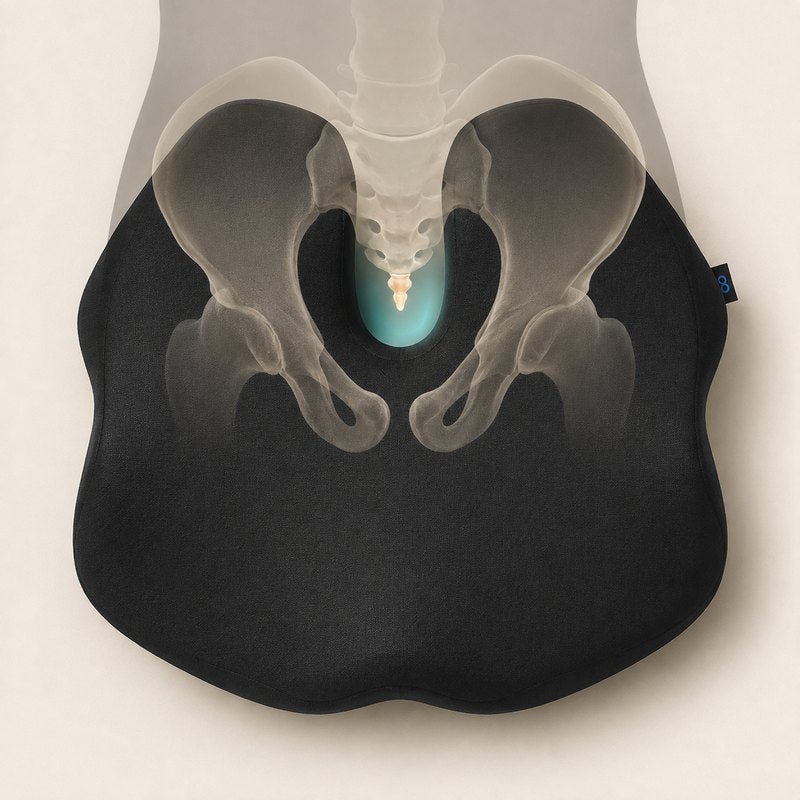 The rear U-shaped coccyx opening on the Elevate Series