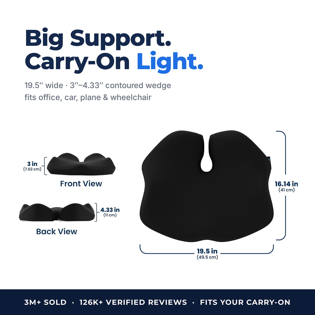 Everlasting Comfort Elevate Series | The Tucker Seat Cushion with Ergo