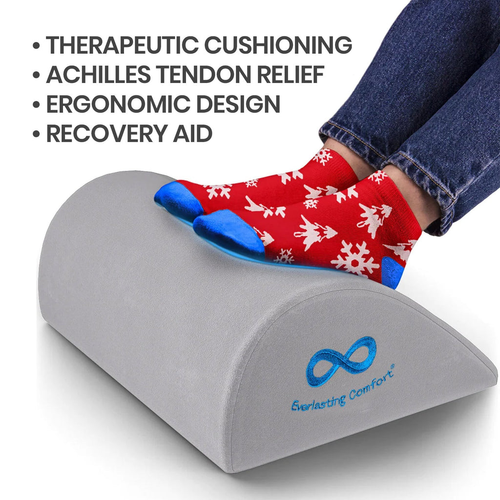 Therapeutic cushioning, Achilles tendon relief, ergonomic design, recovery aid.