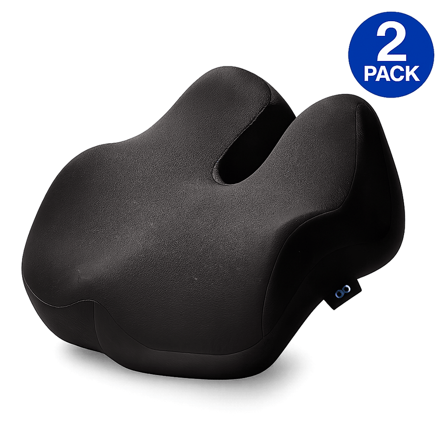 Everlasting Comfort Everlasting Comfort Elevate Series | The Tucker Seat Cushion with Ergonomic Support 2-Pack Charcoal Black