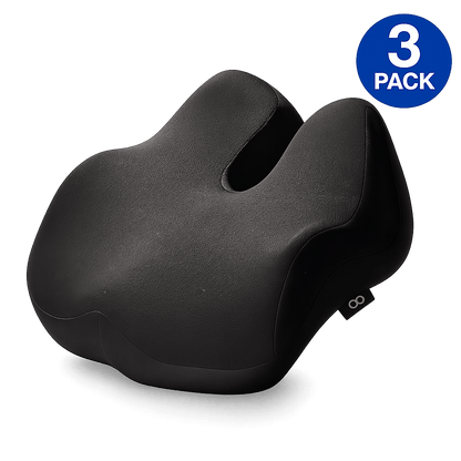 Everlasting Comfort Everlasting Comfort Elevate Series | The Tucker Seat Cushion with Ergonomic Support 3-Pack Charcoal Black
