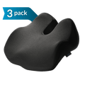 Everlasting Comfort Everlasting Comfort Elevate Series | The Tucker Seat Cushion with Ergonomic Support 3-Pack Charcoal Black