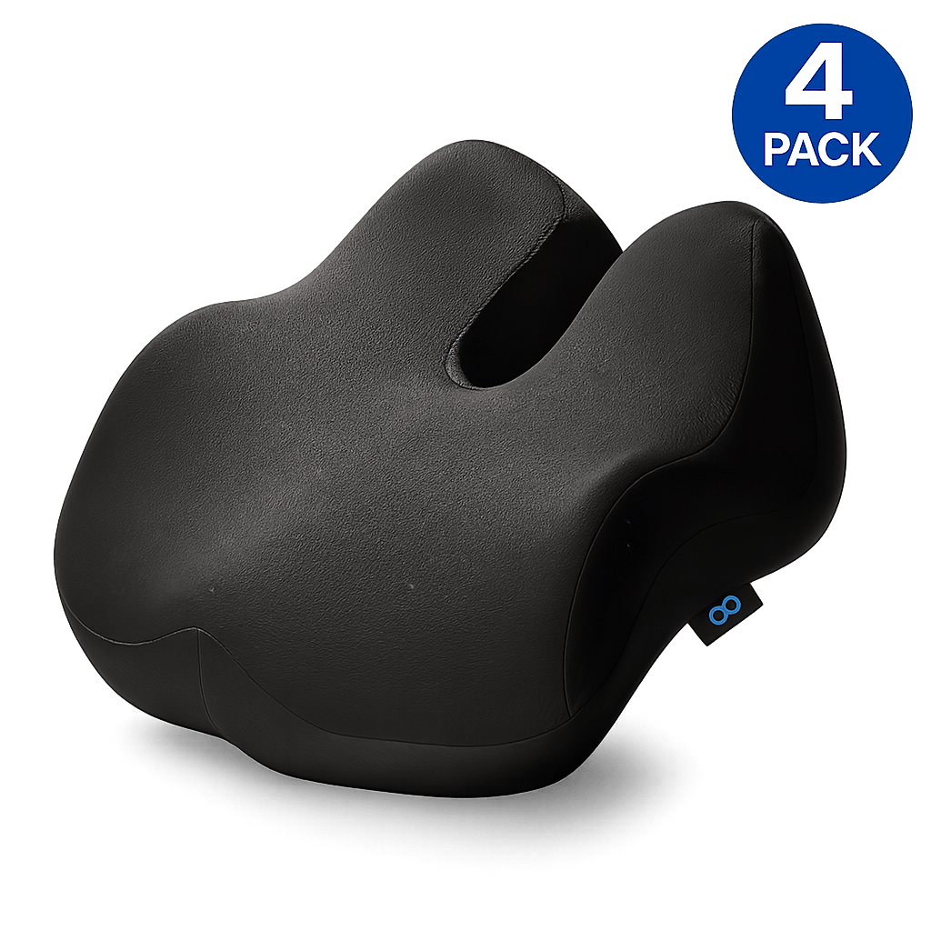 Everlasting Comfort Everlasting Comfort Elevate Series | The Tucker Seat Cushion with Ergonomic Support 4-Pack Charcoal Black