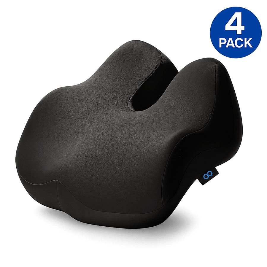 Everlasting Comfort Everlasting Comfort Elevate Series | The Tucker Seat Cushion with Ergonomic Support 4-Pack Charcoal Black