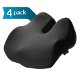 Everlasting Comfort Everlasting Comfort Elevate Series | The Tucker Seat Cushion with Ergonomic Support 4-Pack Charcoal Black