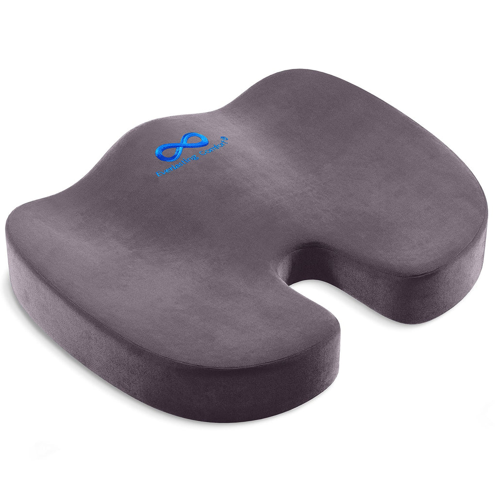 Everlasting Comfort Everlasting Comfort Seat Cushion - Memory Foam Chair Pad Gray