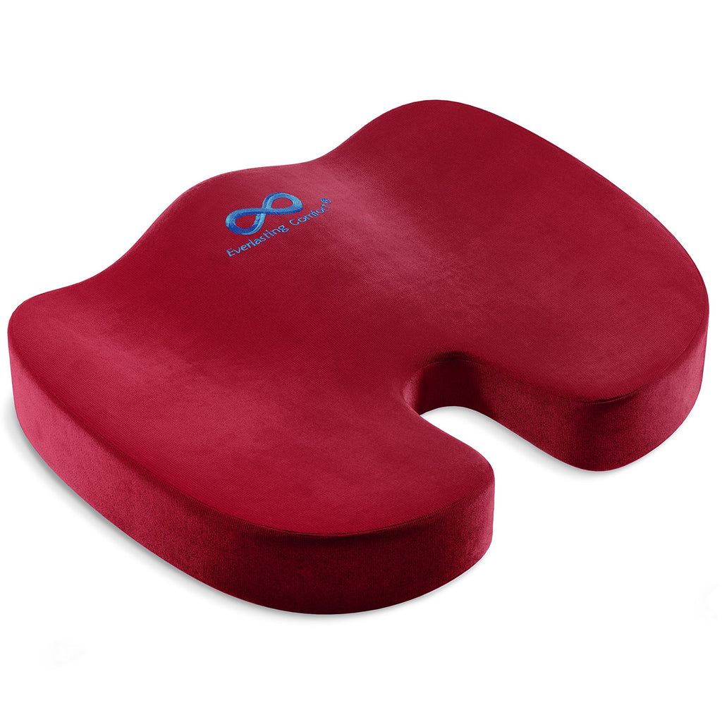 Everlasting Comfort Everlasting Comfort Seat Cushion - Memory Foam Chair Pad Red