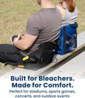 Everlasting Comfort Everlasting Comfort Stadium Seats with Back Support - Adjustable Memory Foam Bleacher Chairs with Back and Cushion, Portable, Easy Folding Stadium Seat Cushion with Storage Pocket (Reinforced)