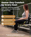 Everlasting Comfort Everlasting Comfort Stadium Seats with Back Support - Adjustable Memory Foam Bleacher Chairs with Back and Cushion, Portable, Easy Folding Stadium Seat Cushion with Storage Pocket (Reinforced)