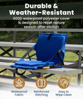 Everlasting Comfort Everlasting Comfort Stadium Seats with Back Support - Adjustable Memory Foam Bleacher Chairs with Back and Cushion, Portable, Easy Folding Stadium Seat Cushion with Storage Pocket (Reinforced) - Blue