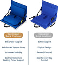 Everlasting Comfort Everlasting Comfort Stadium Seats with Back Support - Adjustable Memory Foam Bleacher Chairs with Back and Cushion, Portable, Easy Folding Stadium Seat Cushion with Storage Pocket (Reinforced) - Blue