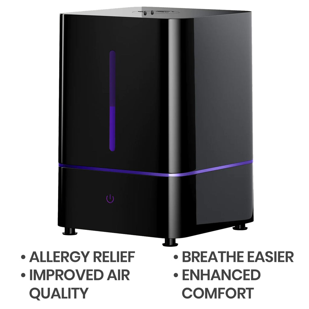 Allergy relief, improved air quality, breathe easier, enhanced comfort. Everlasting Comfort Ultrasonic Cool Mist Humidifier 4L