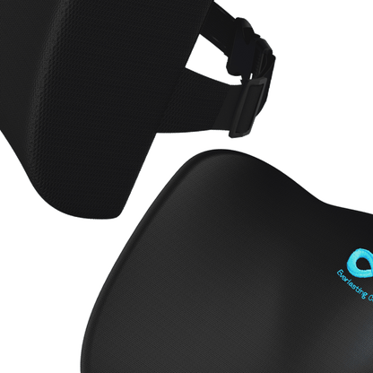 Everlasting Comfort Memory Foam Seat Cushion and Back Cushion, Gel Infused & Ventilated Black Gel Infused Seat & Back Set