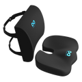 Everlasting Comfort Memory Foam Seat Cushion and Back Cushion, Gel Infused & Ventilated Black Gel Infused Seat & Back Set