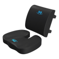 Everlasting Comfort Memory Foam Seat Cushion and Back Cushion, Gel Infused & Ventilated Black Gel Infused Seat & Back Set