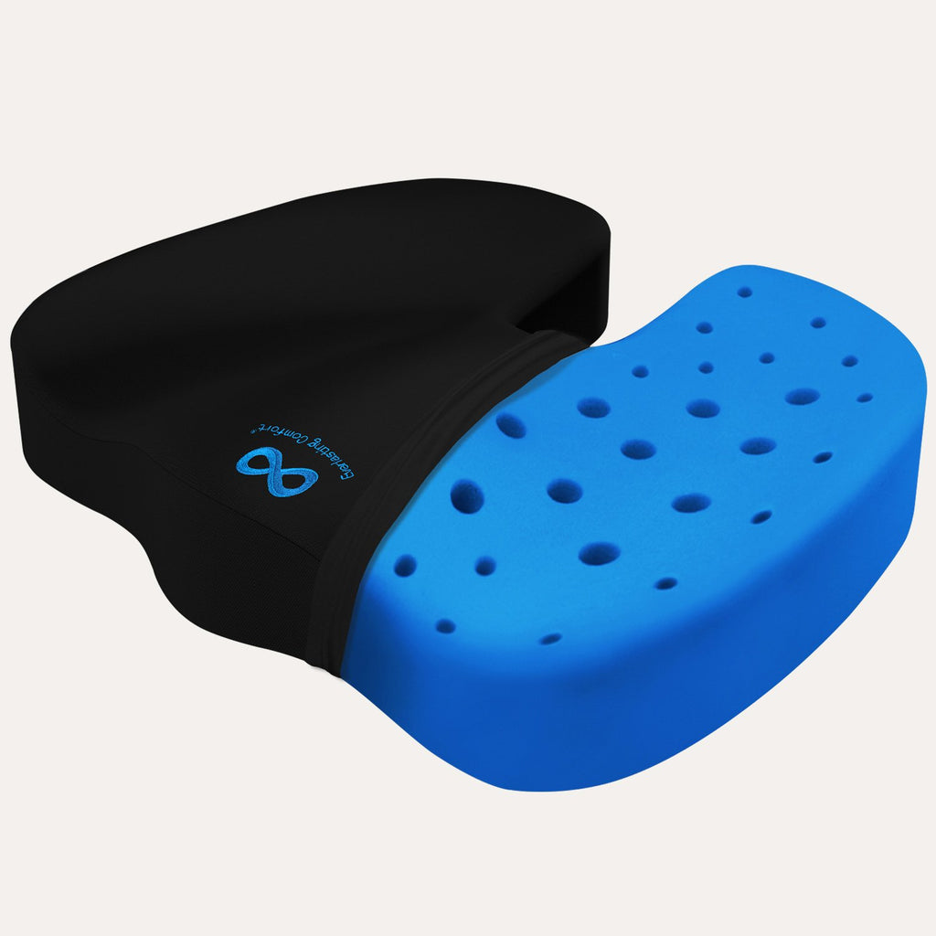 Everlasting Comfort Gel Infused Memory Foam Coccyx Seat Cushion